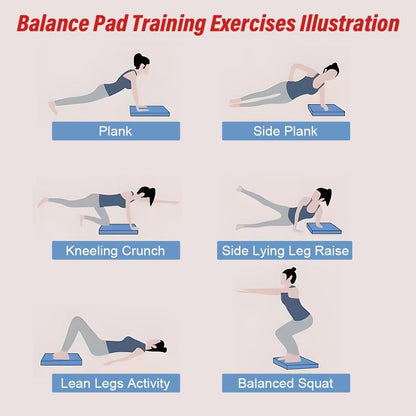 Balance Pad- Foam Balance Pad for Workout, Non-Slip & Water-Resistant Stability Trainer Mat, Soft TPE Exercise Foam Mat for Rehabilitation Stability,Physical Therapy,Fitness,Yoga (15.7" * 13" * 2")