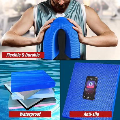 Balance Pad- Foam Balance Pad for Workout, Non-Slip & Water-Resistant Stability Trainer Mat, Soft TPE Exercise Foam Mat for Rehabilitation Stability,Physical Therapy,Fitness,Yoga (15.7" * 13" * 2")