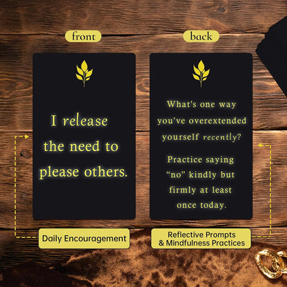 Miracle Mantras Positive Affirmations Cards – 54 Daily Affirmation Cards for Women & Men, Self Care, Love & Wealth, Mindfulness Motivational Deck, Inspirational Gift