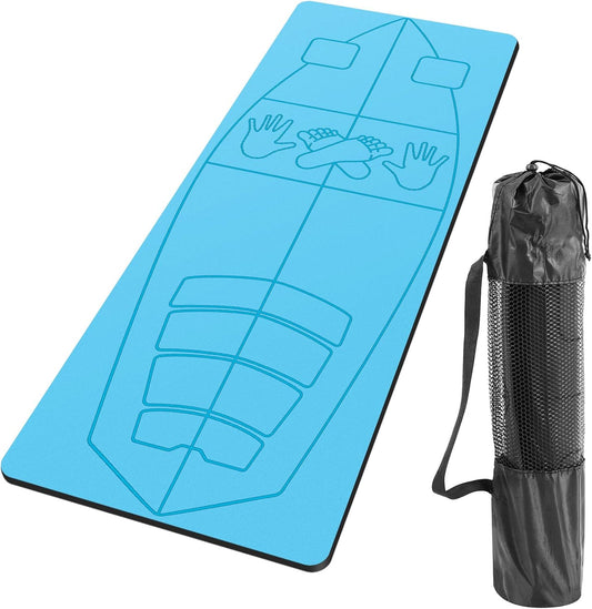 Surf Mat for Pop-up Practice Surfing Balance Training 72" x 27" Extra Large Multi-purpose Foldable Rubber Yoga Mat Non Slip with Bag for Women Men Surfing Gifts Pilates Fitness