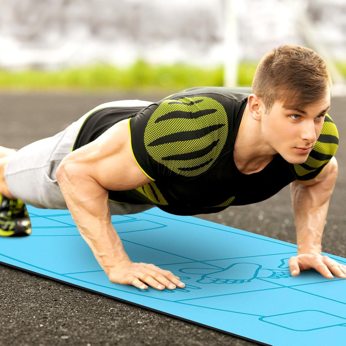 Surf Mat for Pop-up Practice Surfing Balance Training 72" x 27" Extra Large Multi-purpose Foldable Rubber Yoga Mat Non Slip with Bag for Women Men Surfing Gifts Pilates Fitness