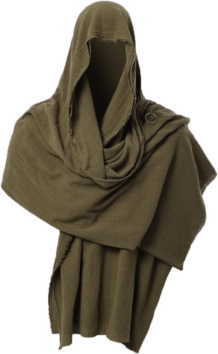 Post Apocalyptic Shawl Scarf Shaman Cowl Medieval Costume Sash