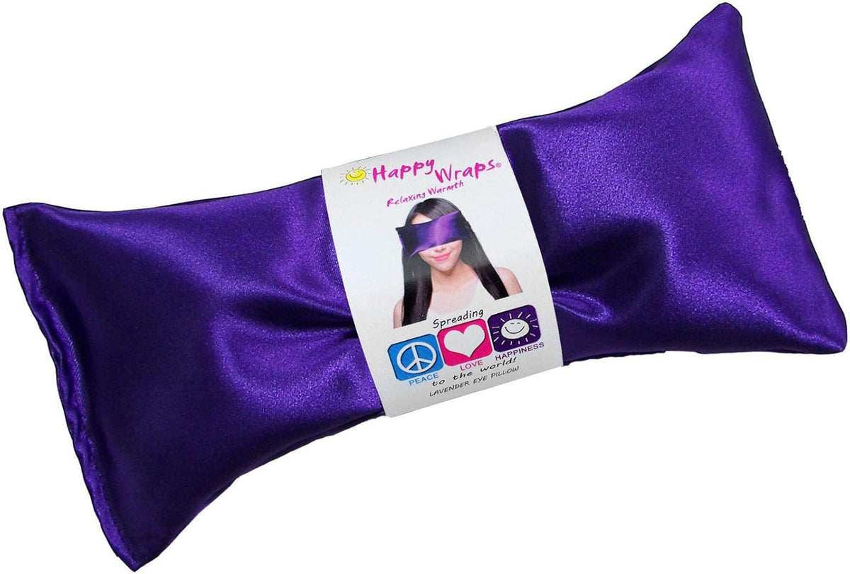 Lavender Eye Pillow - Hot Cold Weighted Eye Pillows for Relaxation, Sleep, Stress, Migraine Relief, Yoga - Aromatherapy Gifts for Women, Birthday, Teachers, Made in USA - Amethyst