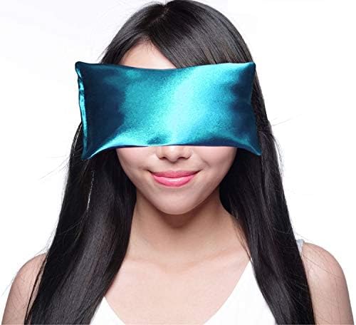 Lavender Eye Pillow - Hot Cold Weighted Eye Pillows for Relaxation, Sleep, Stress, Migraine Relief, Yoga - Aromatherapy Gifts for Women, Birthday, Teachers, Made in USA - Amethyst