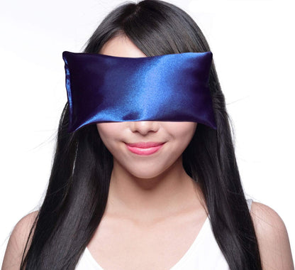 Lavender Eye Pillow - Hot Cold Weighted Eye Pillows for Relaxation, Sleep, Stress, Migraine Relief, Yoga - Aromatherapy Gifts for Women, Birthday, Teachers, Made in USA - Amethyst