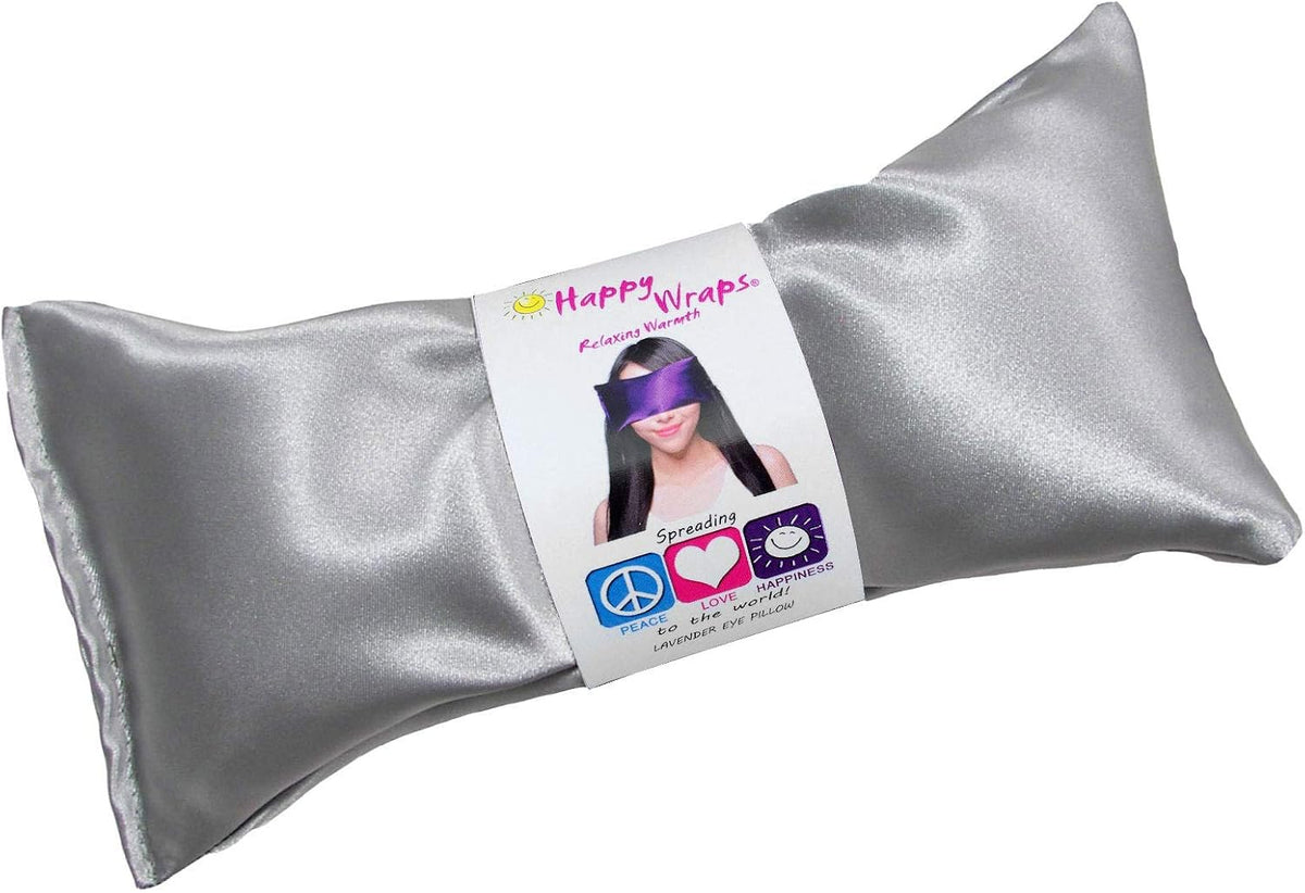 Lavender Eye Pillow - Hot Cold Weighted Eye Pillows for Relaxation, Sleep, Stress, Migraine Relief, Yoga - Aromatherapy Gifts for Women, Birthday, Teachers, Made in USA - Amethyst