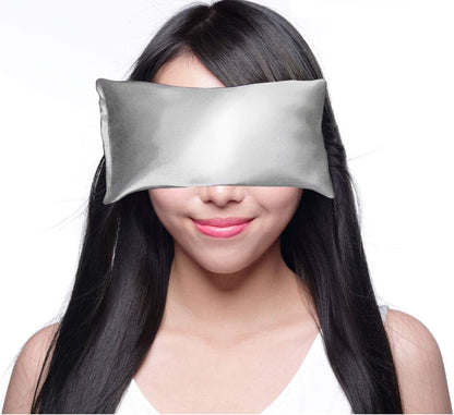 Lavender Eye Pillow - Hot Cold Weighted Eye Pillows for Relaxation, Sleep, Stress, Migraine Relief, Yoga - Aromatherapy Gifts for Women, Birthday, Teachers, Made in USA - Amethyst