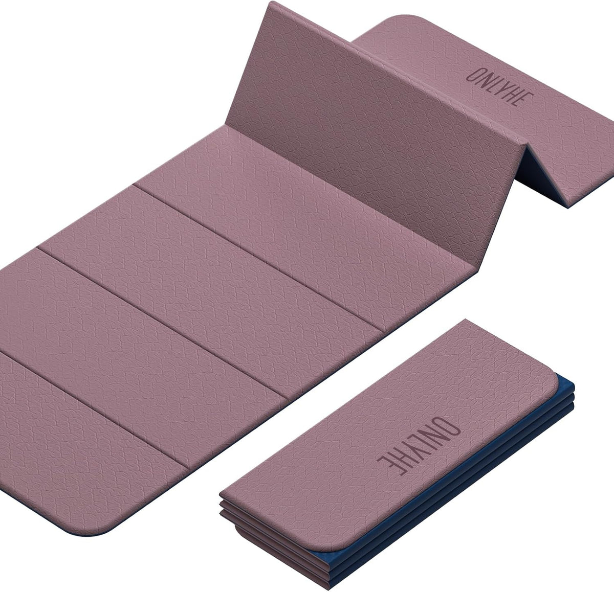 Foldable Yoga Mat (12mm) Exercise Mats for Home Workout,Comfortable and Durable,Thick-Portable Folding Mat,Non Slip,Pilates Mat Thick,Outdoor Use,Meditation,Travel,Camping（71"x24" x0.47"）