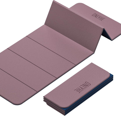 Foldable Yoga Mat (12mm) Exercise Mats for Home Workout,Comfortable and Durable,Thick-Portable Folding Mat,Non Slip,Pilates Mat Thick,Outdoor Use,Meditation,Travel,Camping（71"x24" x0.47"）