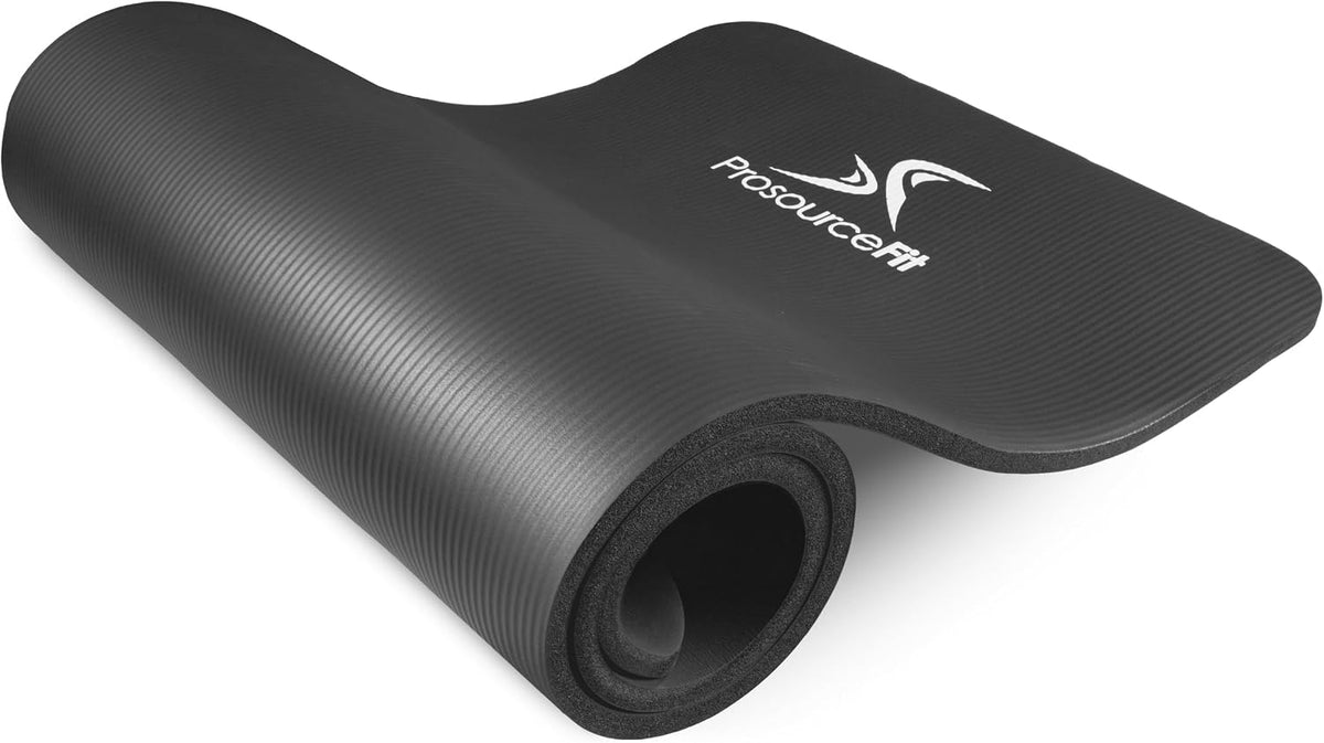 Extra Thick Yoga and Pilates Mat, 71-inch Long High Density Exercise Mat with Comfort Foam and Carrying Strap