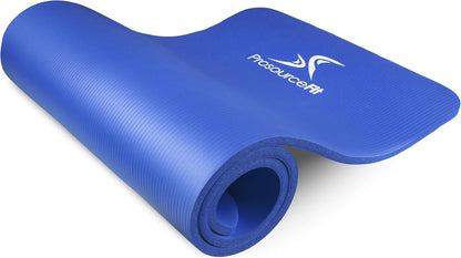 Extra Thick Yoga and Pilates Mat, 71-inch Long High Density Exercise Mat with Comfort Foam and Carrying Strap
