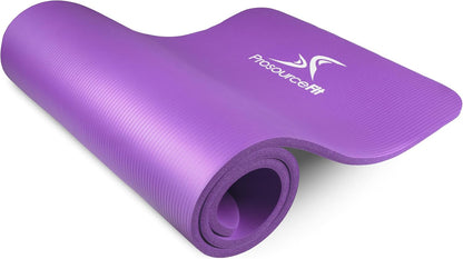 Extra Thick Yoga and Pilates Mat, 71-inch Long High Density Exercise Mat with Comfort Foam and Carrying Strap