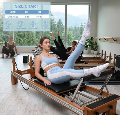 Women's Grip Pilates Crew Socks, Non Slip Yoga Barre Sticky Socks