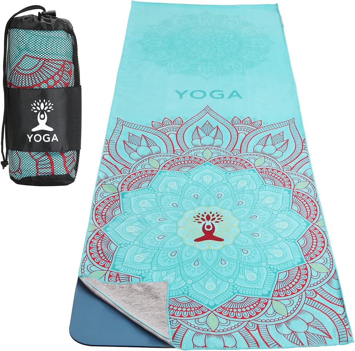 Yoga Towel, Non-Slip Hot Yoga Mat, 74.4 x 27.4 in