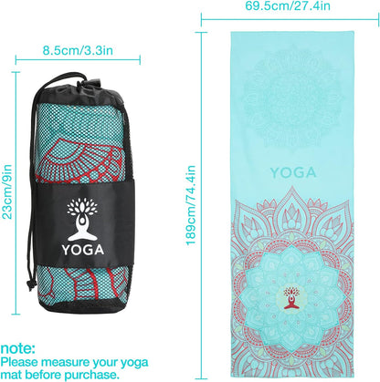 Yoga Towel, Non-Slip Hot Yoga Mat, 74.4 x 27.4 in