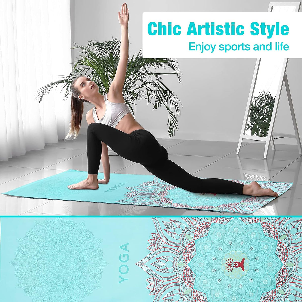 Yoga Towel, Non-Slip Hot Yoga Mat, 74.4 x 27.4 in