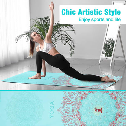 Yoga Towel, Non-Slip Hot Yoga Mat, 74.4 x 27.4 in