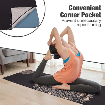 Yoga Towel, Non-Slip Hot Yoga Mat, 74.4 x 27.4 in