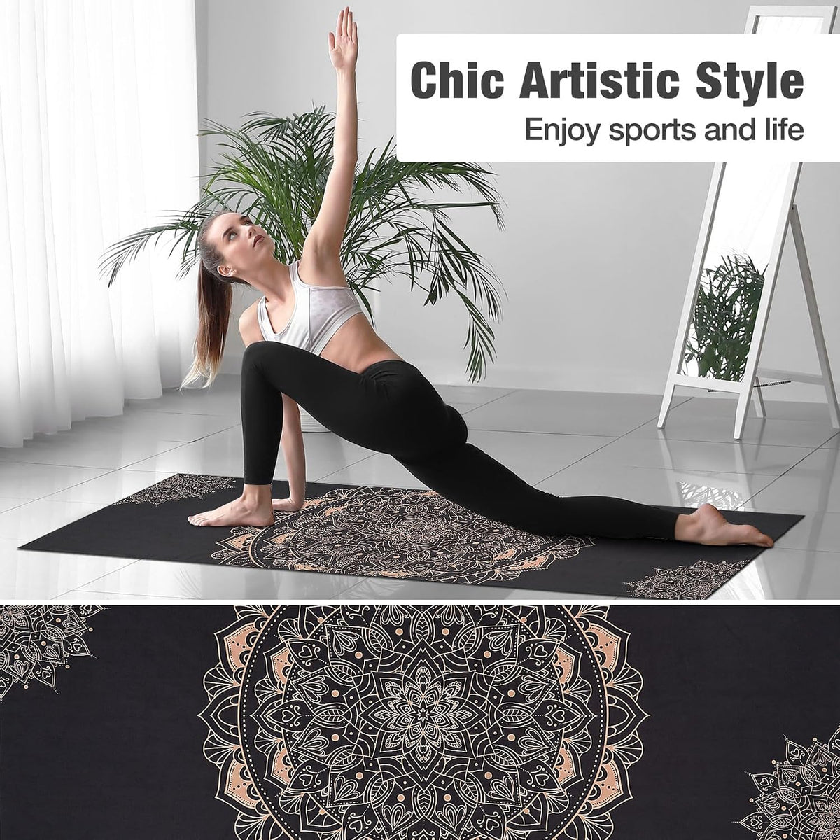 Yoga Towel, Non-Slip Hot Yoga Mat, 74.4 x 27.4 in