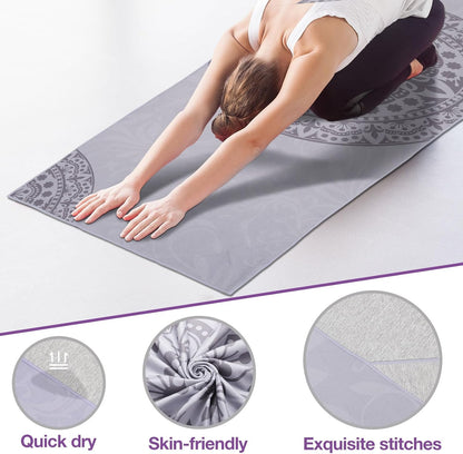Yoga Towel, Non-Slip Hot Yoga Mat, 74.4 x 27.4 in