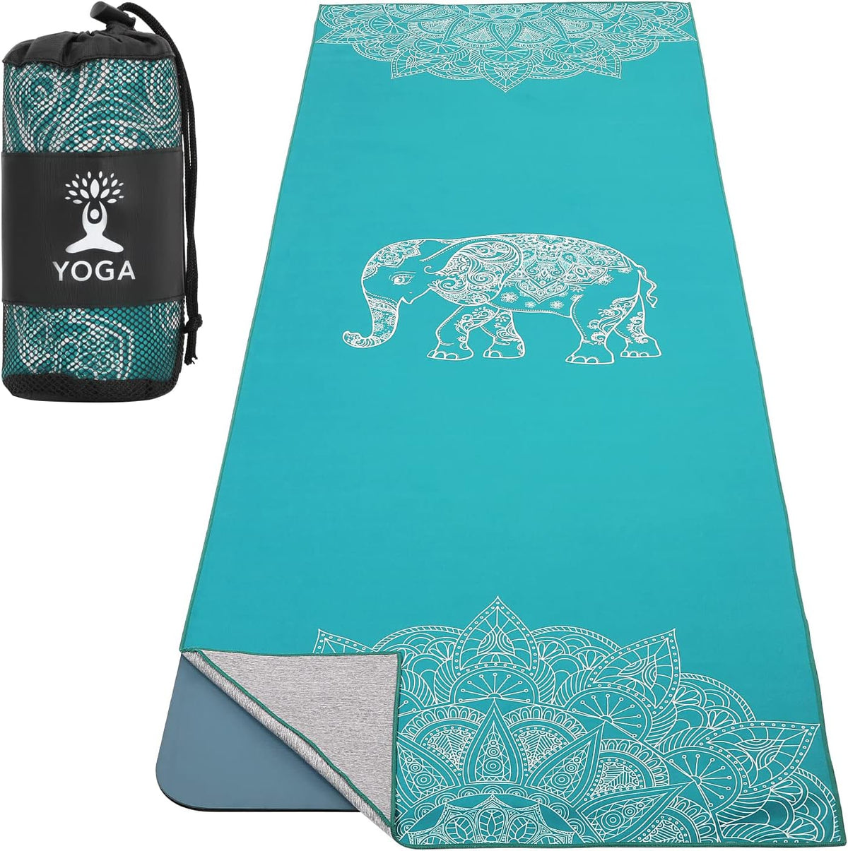Yoga Towel, Non-Slip Hot Yoga Mat, 74.4 x 27.4 in