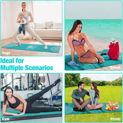 Yoga Towel, Non-Slip Hot Yoga Mat, 74.4 x 27.4 in