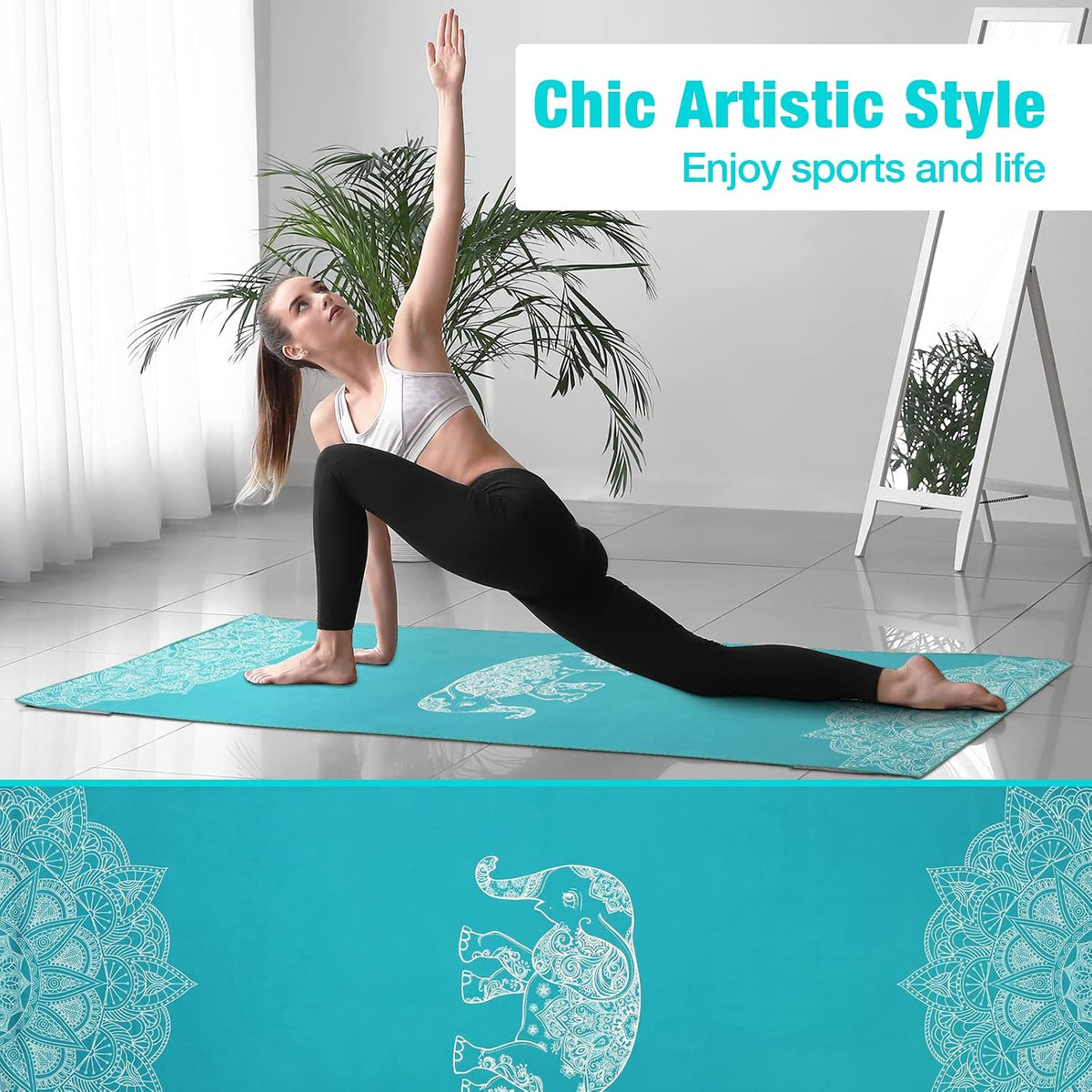 Yoga Towel, Non-Slip Hot Yoga Mat, 74.4 x 27.4 in