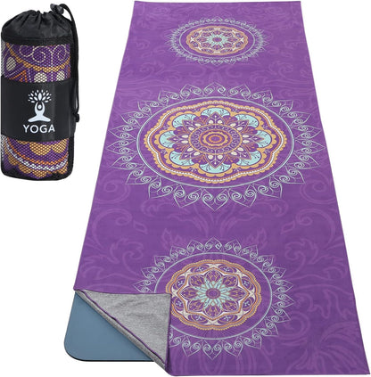 Yoga Towel, Non-Slip Hot Yoga Mat, 74.4 x 27.4 in