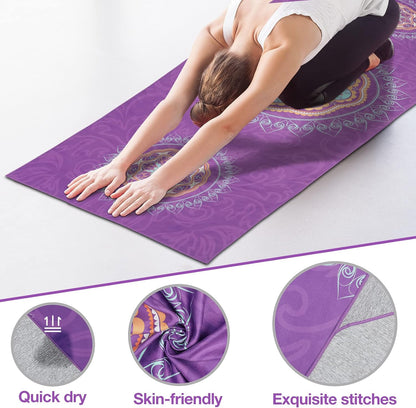 Yoga Towel, Non-Slip Hot Yoga Mat, 74.4 x 27.4 in