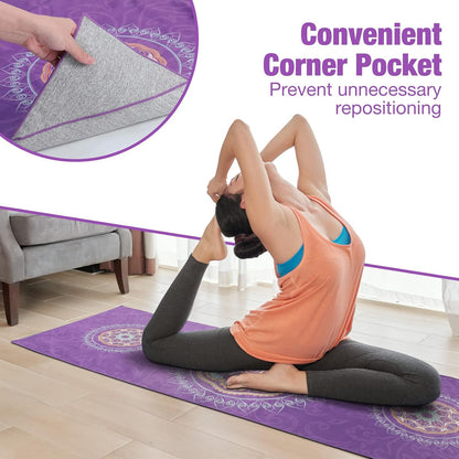 Yoga Towel, Non-Slip Hot Yoga Mat, 74.4 x 27.4 in
