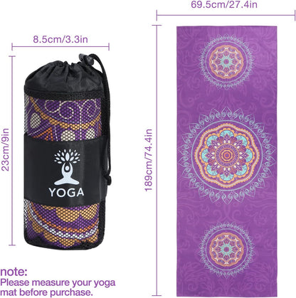 Yoga Towel, Non-Slip Hot Yoga Mat, 74.4 x 27.4 in