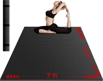 VTORY Extra Thick Large Exercise Mat, 8mm PVC Large Workout Mat 7x5/6x4