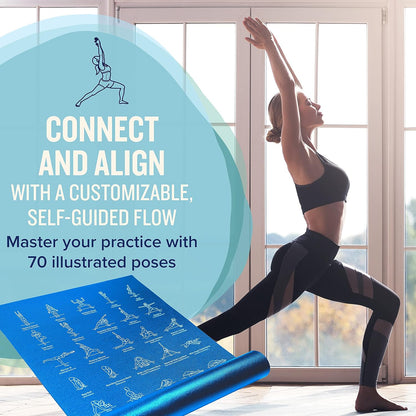 Thick Yoga Mat for Women and Men - 5mm Non Slip Pilates Mat