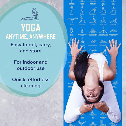 Thick Yoga Mat for Women and Men - 5mm Non Slip Pilates Mat