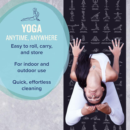 Thick Yoga Mat for Women and Men - 5mm Non Slip Pilates Mat