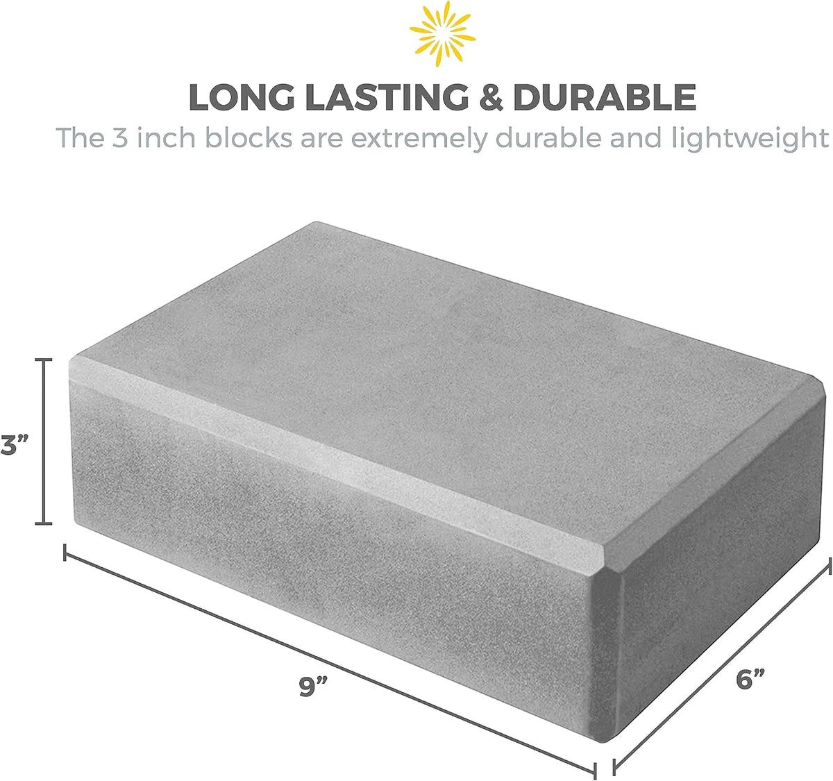 3in Yoga Blocks Bulk, 10 Pack, 3x6x9in