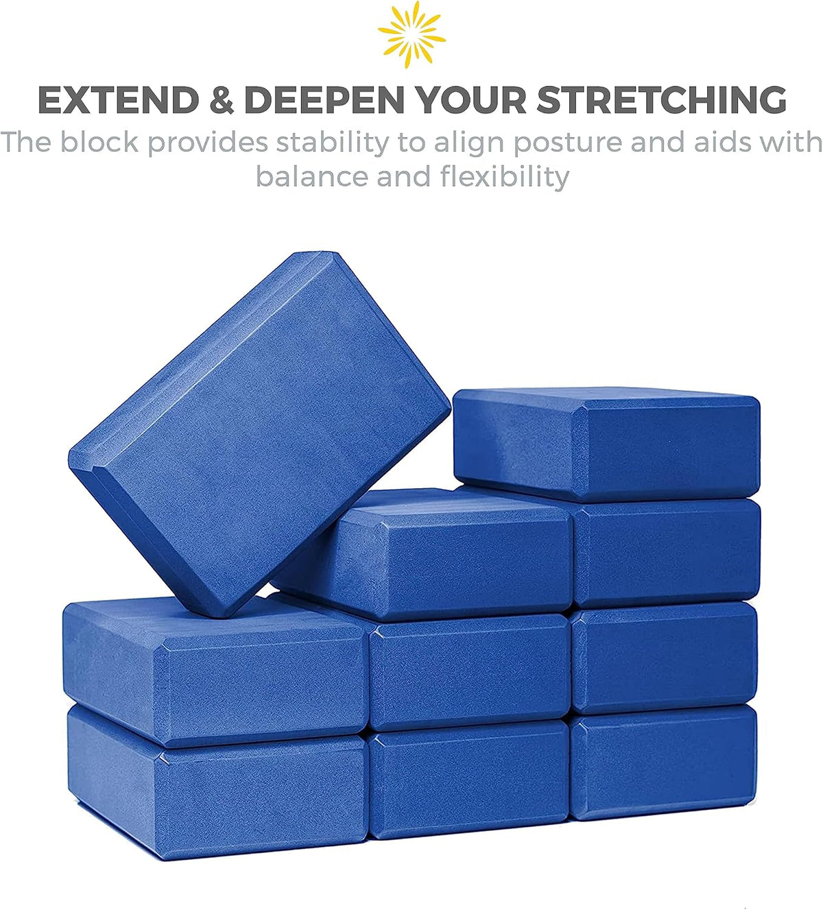 3in Yoga Blocks Bulk, 10 Pack, 3x6x9in