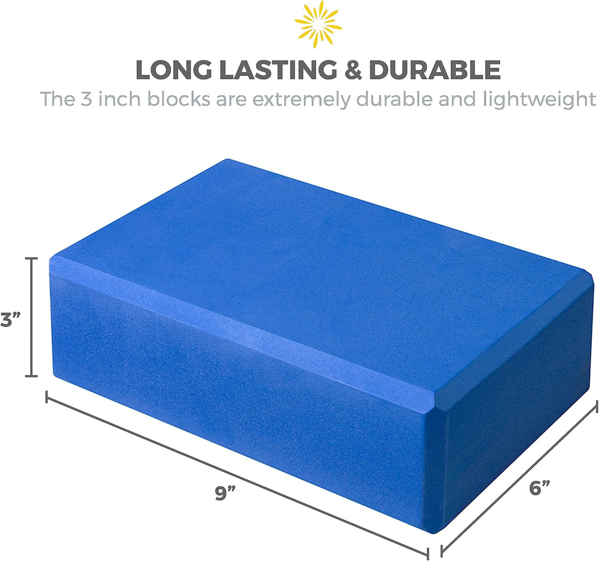 3in Yoga Blocks Bulk, 10 Pack, 3x6x9in