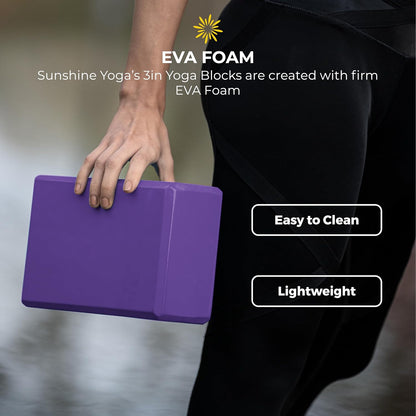 3in Yoga Blocks Bulk, 10 Pack, 3x6x9in