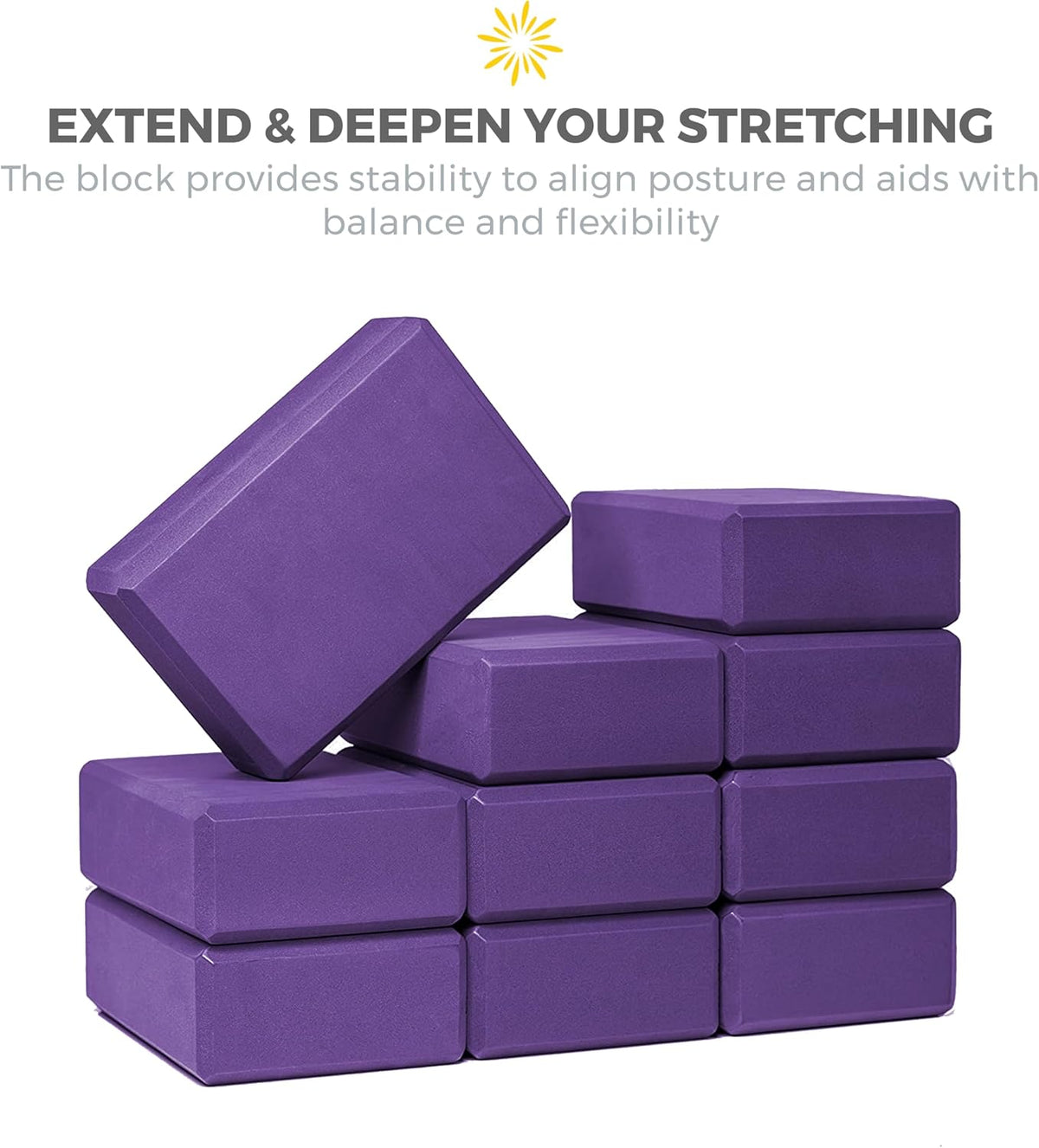 3in Yoga Blocks Bulk, 10 Pack, 3x6x9in