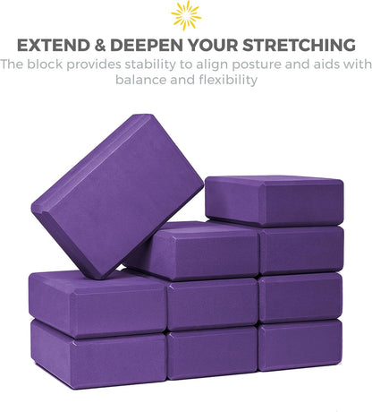 3in Yoga Blocks Bulk, 10 Pack, 3x6x9in