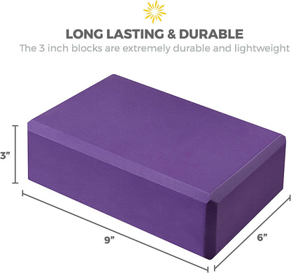 3in Yoga Blocks Bulk, 10 Pack, 3x6x9in
