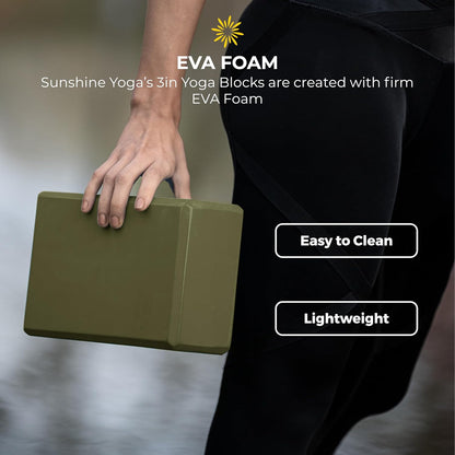 3in Yoga Blocks Bulk, 10 Pack, 3x6x9in