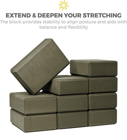 3in Yoga Blocks Bulk, 10 Pack, 3x6x9in