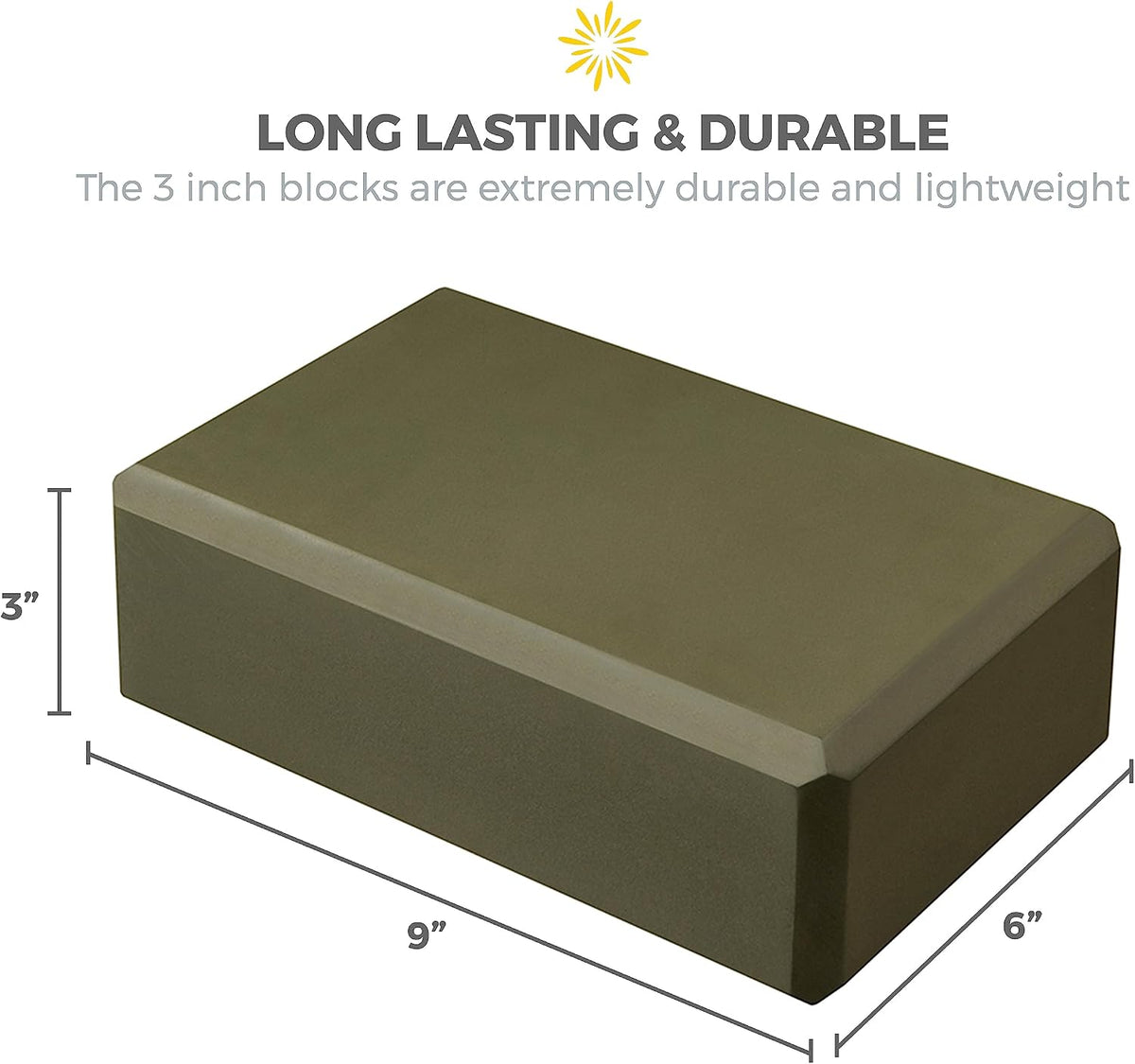 3in Yoga Blocks Bulk, 10 Pack, 3x6x9in