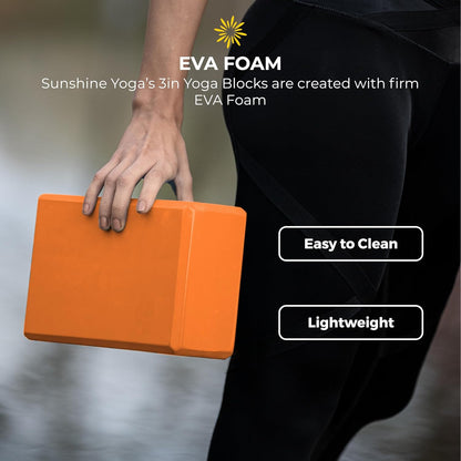 3in Yoga Blocks Bulk, 10 Pack, 3x6x9in
