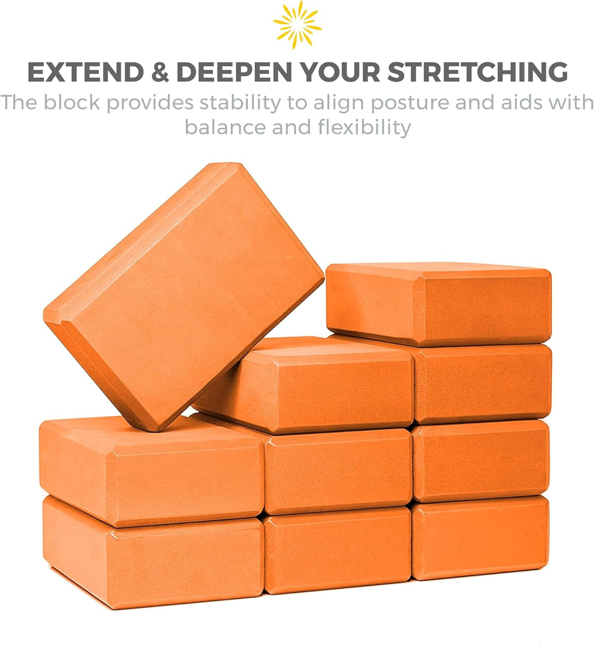 3in Yoga Blocks Bulk, 10 Pack, 3x6x9in