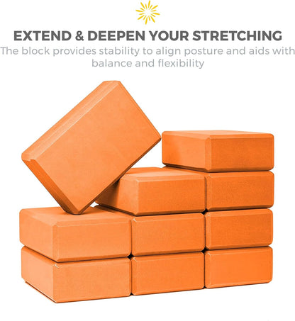 3in Yoga Blocks Bulk, 10 Pack, 3x6x9in