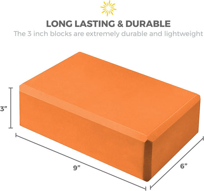 3in Yoga Blocks Bulk, 10 Pack, 3x6x9in