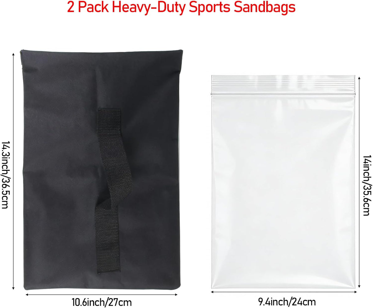 Sports Sandbags, 2-Pack Weighted Anchors for Baseball & Soccer